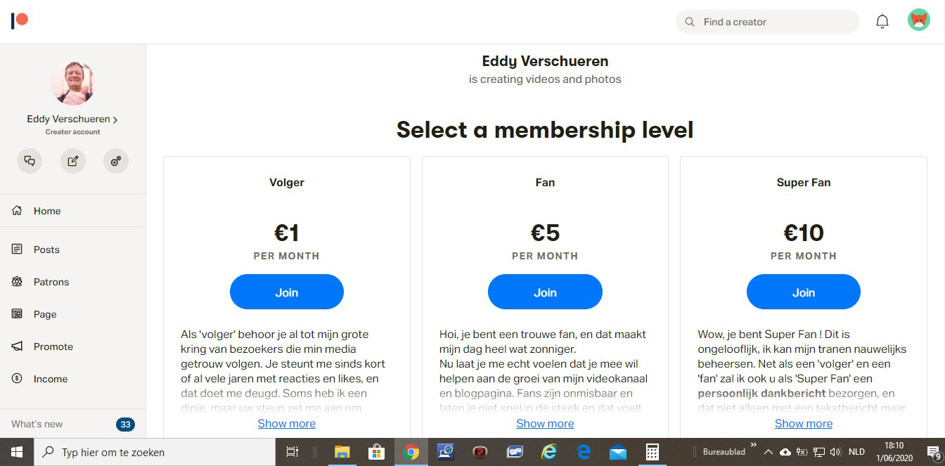 Patreon pagina Mechelen op zijn Best