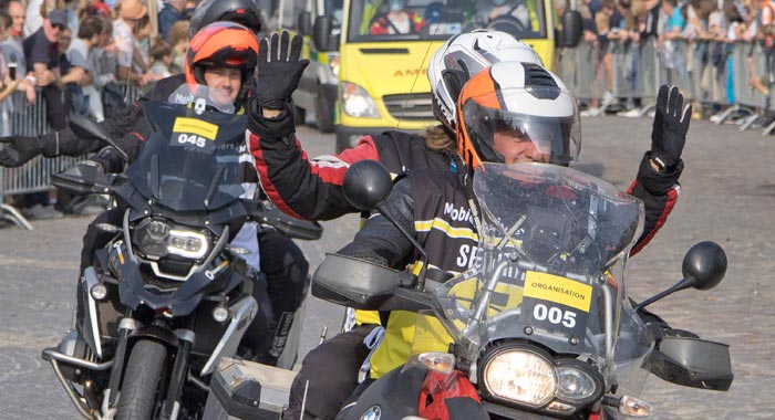 Motards op WK Wielrennen door Mechelen