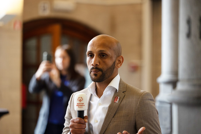 Schepen van Sport Abdrahman Labsir op stadhuis Mechelen voor Special Olympics 2023