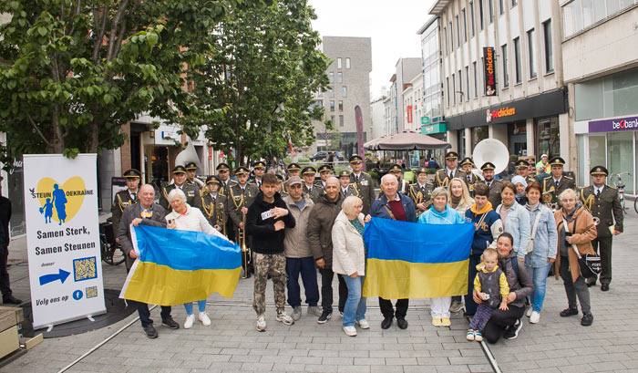 Militair orkest uit Kiev brengt mini-concert in Mechelen voor steun aan Oekraine