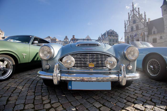 Maneblusser Classic Car in augustus in stad Mechelen (België)