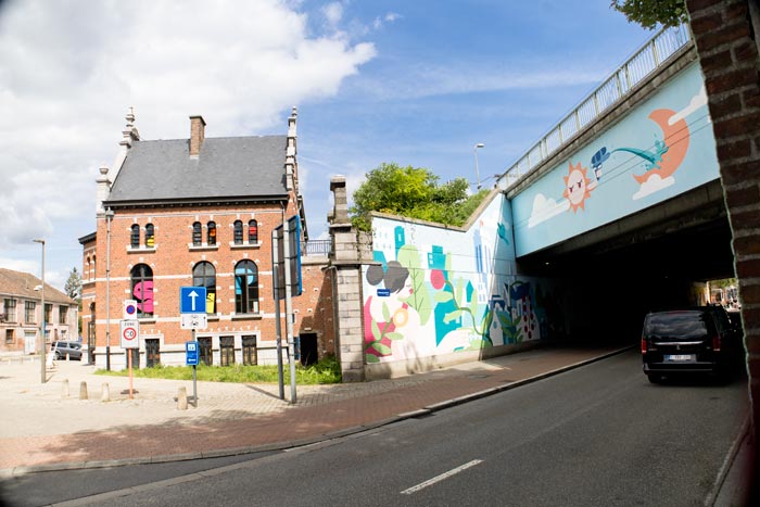 Street Art kunstwerk fleurt de Nekkerspoeltunnel op
Foto Verschueren Eddy